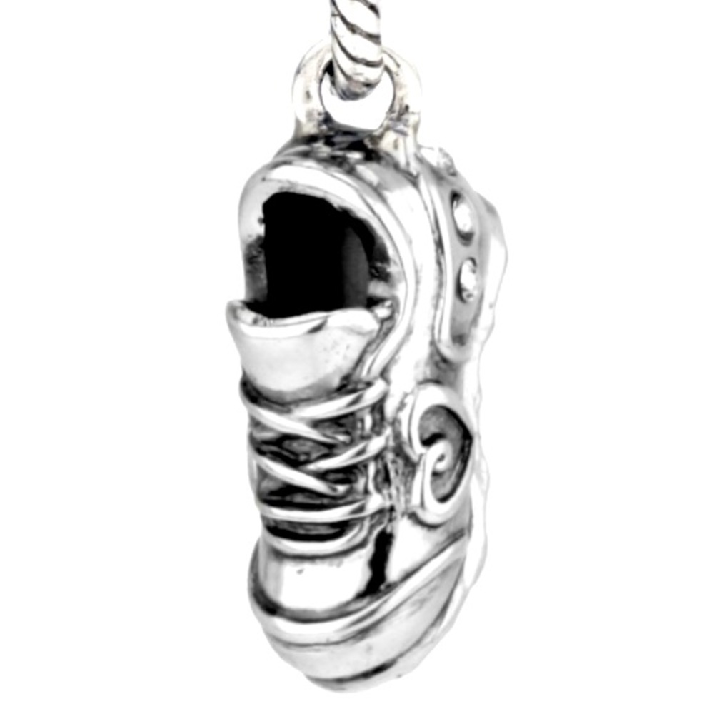 Brighton ABC Running Shoe Charm Track Running Shoe Silver Plated 1 1/4” by 1/4”